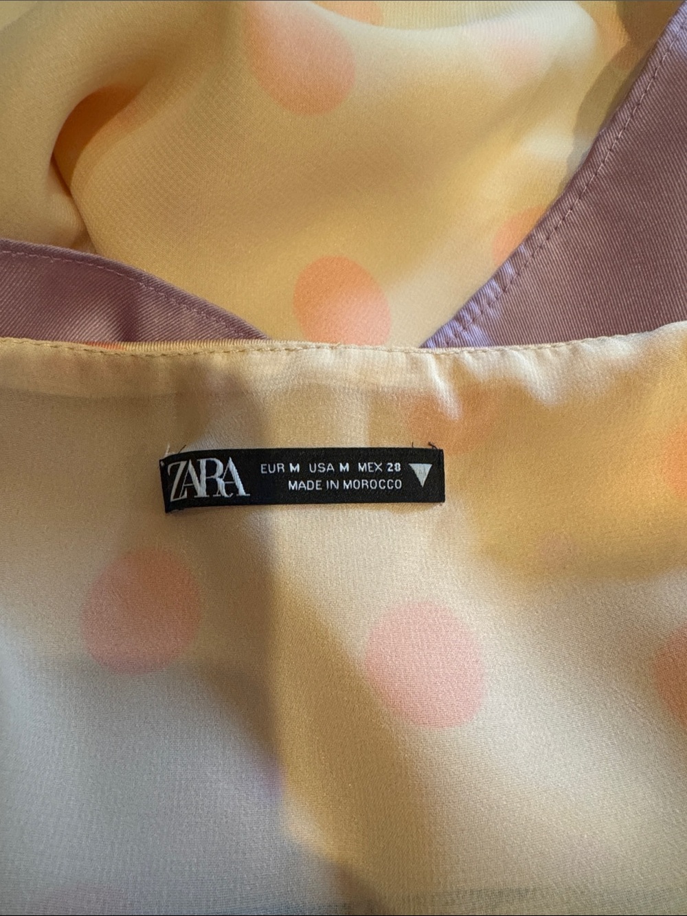 Zara Satin Orange & Purple Polka
Dot Open Back Cami Top sz M - Picture 4 of 5